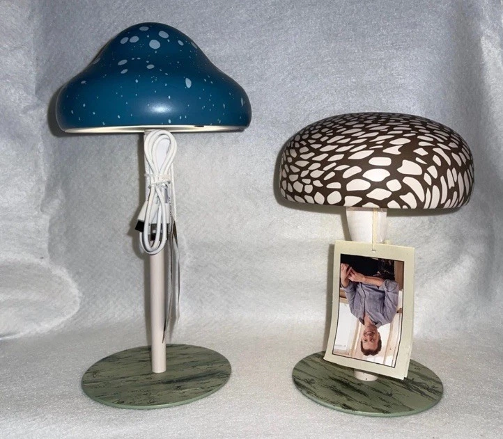 Conjunto de abajur John Derian x Target azul + marrom cogumelo, novo em folha! - ENVIO O MAIS RÁPIDO POSSÍVEL - Imagem 1 de 3