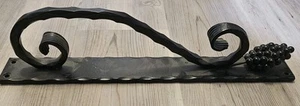 Scroll Door Pull Handle w/Grapes Forged Solid 17" Wrought Iron Entrance Entry - Picture 1 of 20