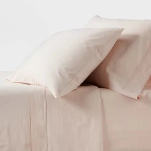 Threshold Organic Cotton Percale 4-Piece Sheet Set Fitwise Tech - Picture 1 of 13