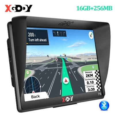XGODY 7 Zoll Bluetooth GPS Navi Navigationsgerät Auto PKW LKW Navigation AV-IN - Bild 1 von 4