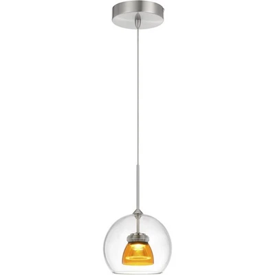 Mini colgante de doble vidrio CAL iluminación y accesorios UP-335-CL-AMBCL Foto 1 de 2