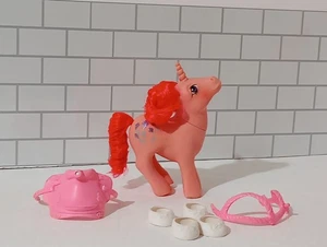 My Little Pony G1 Sky flier 1984 Unicorn Pink Hair Kites W/ Accessories - Picture 1 of 20