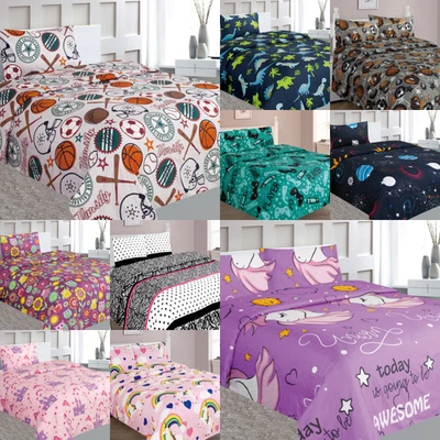 JUEGO COMPLETO DE SÁBANAS DE DISEÑO IMPRESAS PARA NIÑOS DE 3/4 PIEZAS PARA CUALQUIER TEMPORADA O REGALOS NIÑO NIÑA Foto 1 de 2