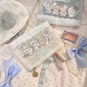 Bolsa de Maquillaje Mikko Illustrations Encaje Perla Brillante 7" x 3" - Imagen 1 de 9