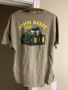 John Deere VTG Adult Large Brown Pro Delta T Shirt Y2K Farm AG Tractors & Plows - Picture 1 of 4