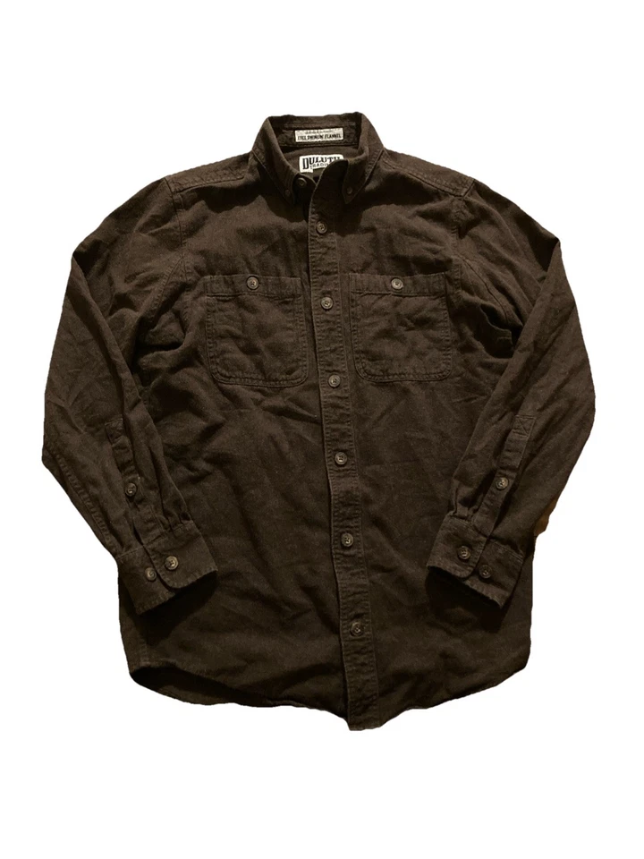 Duluth Men's Small Slim Fit Brown Flannel Long Sleeve Button Down Shirt - Image 1 of 4