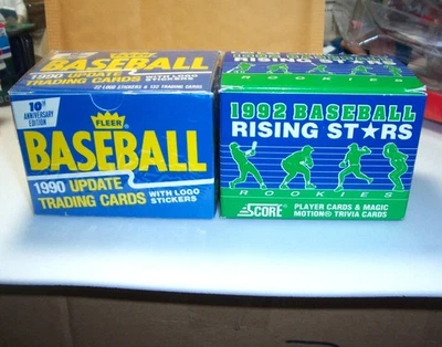 1990 Fleer Sealed Factory Update Card  Set & 1992 Score Baseball Rising Star Set - Image 1 of 3