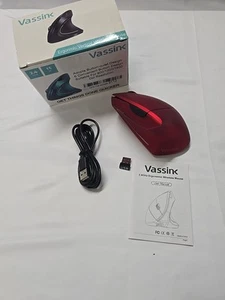 Vassink Ergonomic Rechargeable Mouse 2.4Hz Wireless Vertical Optical Mice USB - Picture 1 of 19