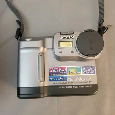 Sony Mavica MVC FD83 Digital Camera Silver With Case **untested** - Image 1 of 4