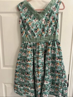 Disney Parks Dress Shop Green Christmas Winter Woodland holiday Dress - Image 1 of 4