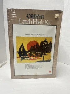 1977 Caron Latch Hook Kit in the Twilight Sail design 3053/1 27 x 20 in Rug New - Picture 1 of 8