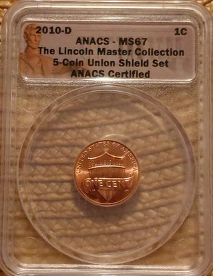 2010-D ANACS Ms65 Lincoln Cent Anacs Certified - Image 1 of 3