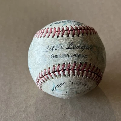 BÉISBOL FIRMADO POR EL EQUIPO DE LOS METS DE NUEVA YORK DWIGHT GOODEN GREGG JEFFERIES FRESA MJR Foto 1 de 4