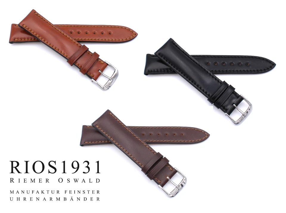 RIOS1931 Shell Cordovan Chicago Uhrenarmband 18mm 20mm 22mm - Bild 1 von 1