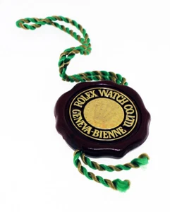 GENUINE Qty 1 Rolex ♛ Red Hologram Hang Tag Green/Gold Strands Watch Chronometer - Picture 1 of 2