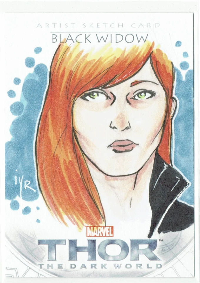 Thor Dark World 2013 Marvel Artist Sketch CS4 Ian Yoshio Roberts Black Widow 1/1 - Image 1 of 1