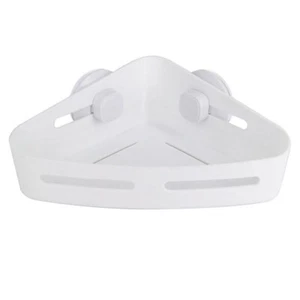 New Simply Essential Suction Shower Corner Shelf White Bath Organizer Dorm - Picture 1 of 1