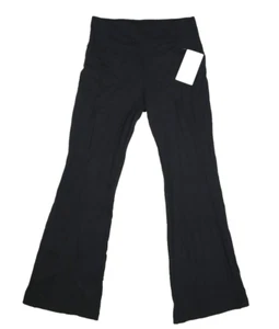 Athleta Delancey Flare Pants Mid Rise Zip Pocket Black Casual Womens M - Picture 1 of 11