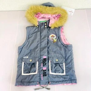 Angel Blue Reversible Vest 140cm Gray Pink Ice Cream Panda 1989 Sleeveless Japan - Picture 1 of 24