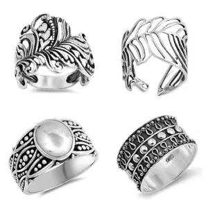 NEW FASHION DESIGNS- LEAF, BALI STERLING SILVER RING - Picture 1 of 6