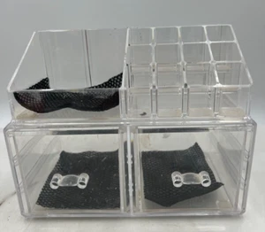 Home-it Clear Acrylic Cosmetic Holder 2 Drawer Jewerly Chest - Picture 1 of 5