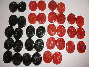 LOT OF 36 INTAGLIO ROMAN WARRIOR HEADS FOR JEWELRY RINGS OR EARRINGS PENDANTS - Picture 1 of 3