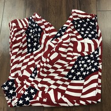 Vintage Vtg Captains Colorful Baggyz 80's 90's American Flag Muscle Pants Sz M/L