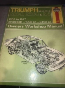 HAYNES TRIUMPH 2000 2500 2.5 WORKSHOP MANUAL MARK 1 2 1963-77 - Picture 1 of 3