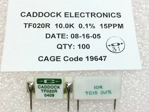 RESISTENCIA CADDOCK TF020R-10K-0.1% 15PPM 4 PIEZAS - Imagen 1 de 1
