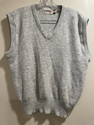 Chaleco McGregor De Colección Para Hombres L Gris Tejido Años 80 Lana Tejido Preppy Suéter EE. UU. Foto 1 de 4