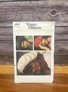 Vogue Patterns # 9094 Misses' Hats Uncut One Size/ Vintage  - Picture 1 of 3
