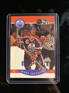 Mark Messier Edmonton Oiler NHL Pro Set 1990 Hockey Card With Free Shipping