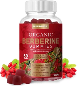 Premium Berberine Hcl Weight Loss Gummies (1200Mg) with Ceylon Cinnamon, Turmeri - Picture 1 of 12