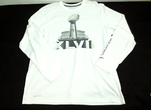 Nike Baltimore Ravens Super Bowl XLVII White Long Sleeve Shirt Tailgate Adult XL