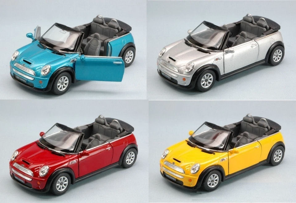 Kinsmart Set of 4: 5" Mini Cooper S Convertible diecast toy model 1:28 scale new - Image 1 of 1