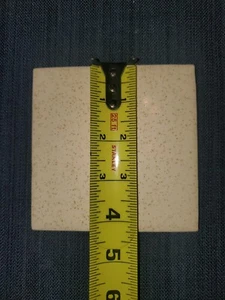 1 Vintage Robertson Oatmeal Gold Tan Speckled 4-1/4" Square Ceramic Wall Tile.  - Picture 1 of 4