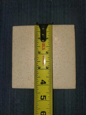 1 Vintage Robertson Oatmeal Gold Tan Speckled 4-1/4" Square Ceramic Wall Tile.