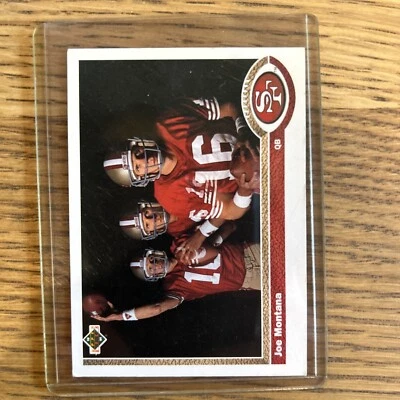 1991 cubierta superior - 1992 holograma #54 Joe Montana Foto 1 de 2