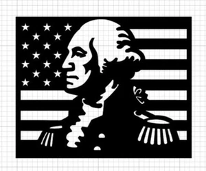 George Washington Bandera EE. UU. Padre Fundador Calcomanía Coche General Presidente Trump Van - Imagen 1 de 15