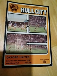 1978/79 HULL CITY V OXFORD UNITED - Picture 1 of 1