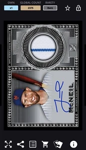[DIGITAL CARD] Topps Bunt Jeff McNeil Reverence Signature Relic Rare - Picture 1 of 1