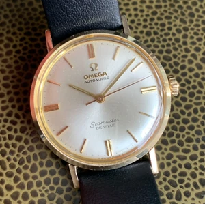 Vintage Omega Seamaster DeVille Automatic 14K Solid Gold Bezel Unique Provenance - Picture 1 of 10