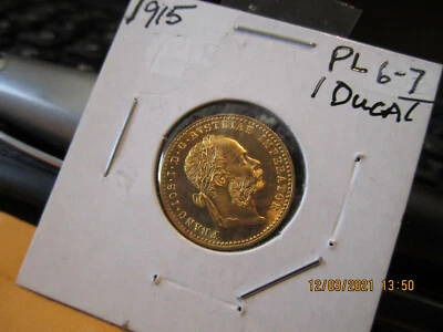 1915 Gold Austrian 1 Ducat  Proof Like  +++++ - Image 1 of 4
