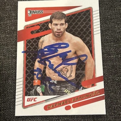Signed Raphael Assuncao 2022 Donruss UFC MMA Card #165 Bantamweight - Image 1 of 2