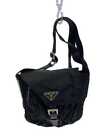 Prada Nylon Shoulder Bag Black Black Usable B8994