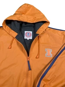 University Of Illinois Fighting Illini Full Zip Jacket Men's M Heavy Hooded Read - Picture 1 of 12