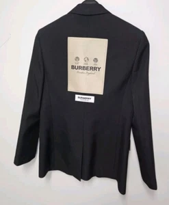BURBERRY Size 2 US Authentic Black Blazer With Patches NWT - Picture 1 of 23
