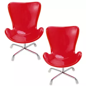 2pcs Miniature Chair Model High Simulation Mini Chair Decor Doll House - Picture 1 of 12