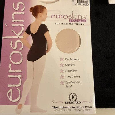 Medias Convertibles Euroskins 210C-NR Rosa Teatral Eurotard S/M Niñas Niños Foto 1 de 2