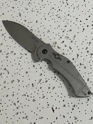 Kershaw 1720 Junkyard Dog Discontinued Silver Folding Pocket Knife — - Image 1 of 4
